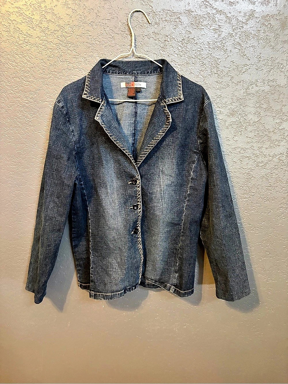 Live A Little Denim Jean Jacket Size Large